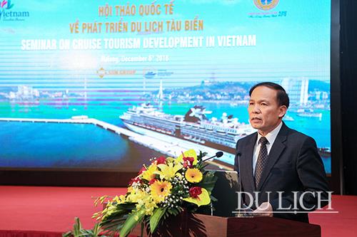 Phó Tổng cục trưởng phụ trách TCDL Ngô Hoài Chung phát biểu khai mạc hội thảo